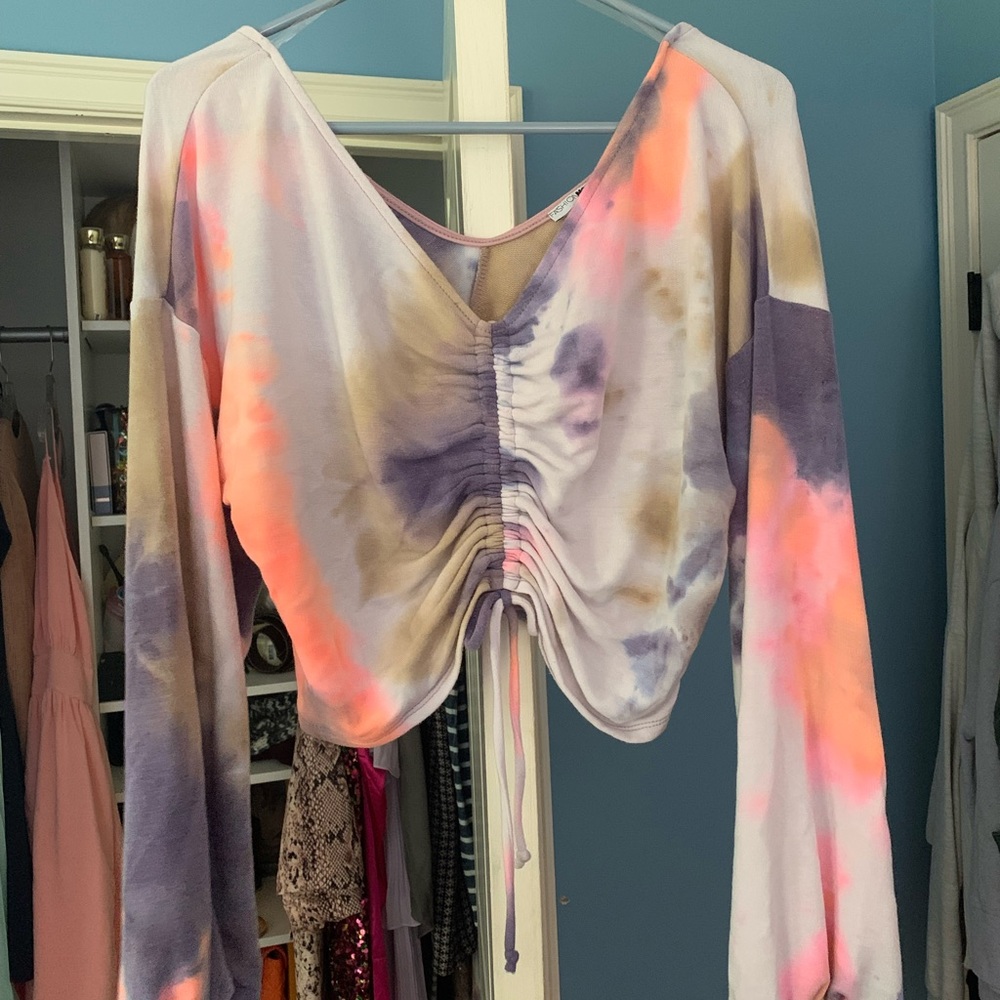 Fashion Nova Tie Dye crop top